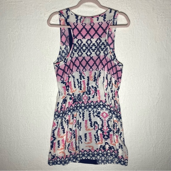 Petticoat Alley Womens Multicolor Vneck  Dress Size Large Artsy Geometric - Picture 6 of 6